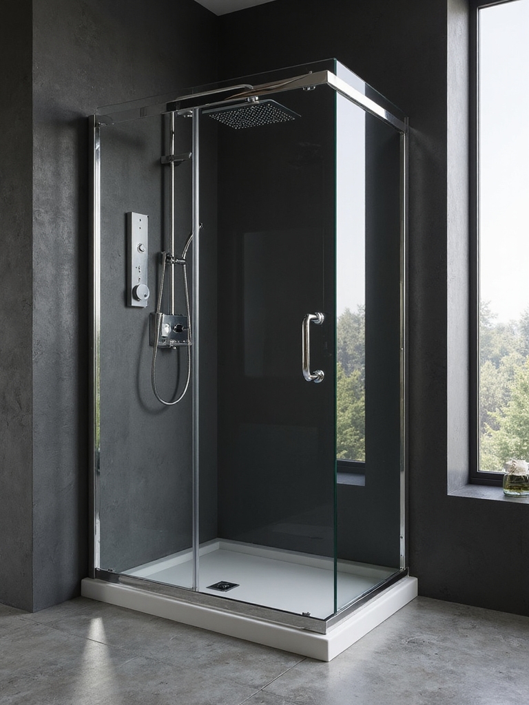 bright reflective bathroom design