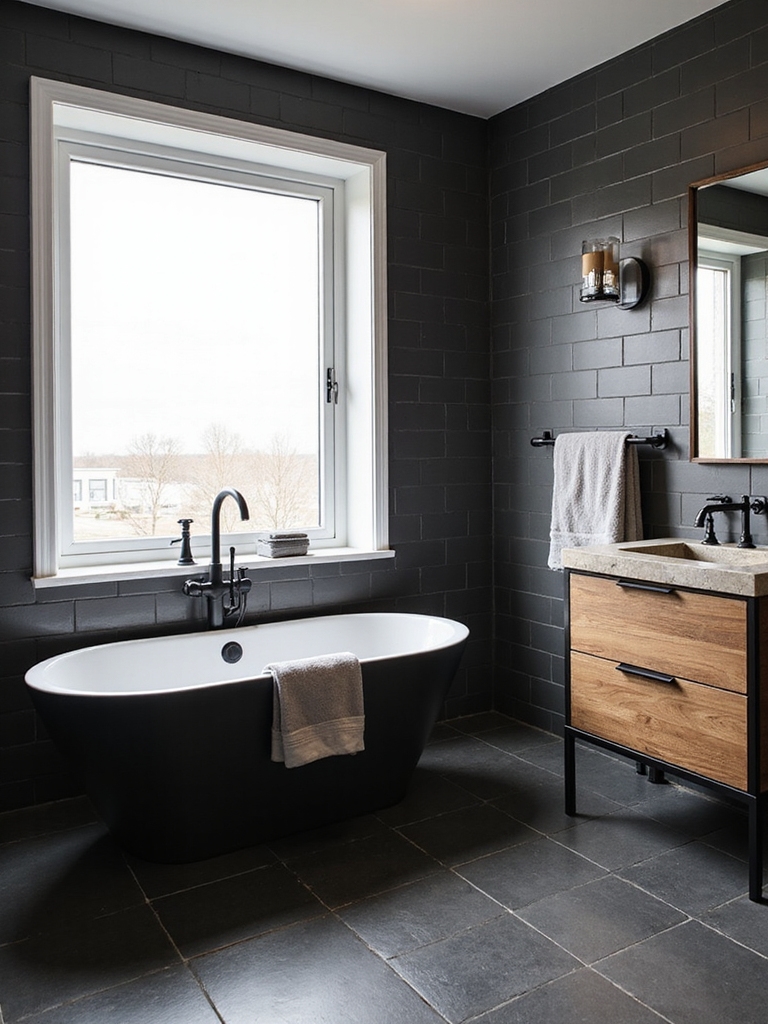brighten black walls strategically