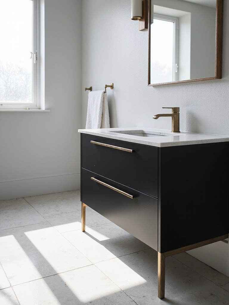 brighten dark vanity spaces