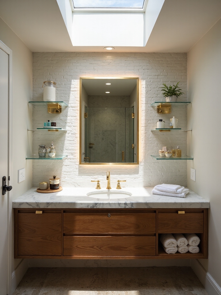 brighten small bathroom reflections