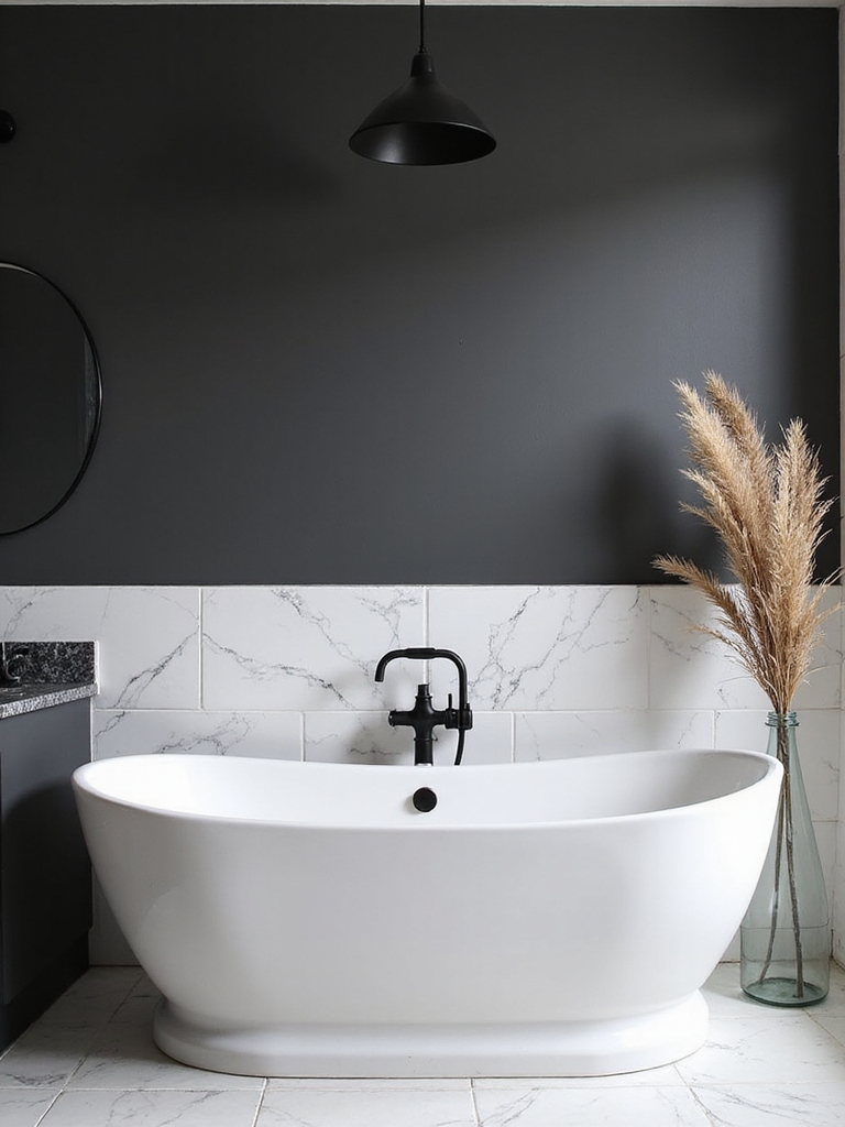 budget friendly wall contrasts
