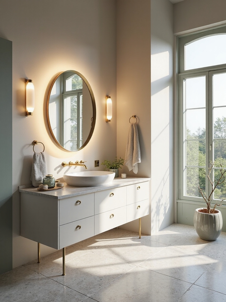 calm cohesive bathroom design