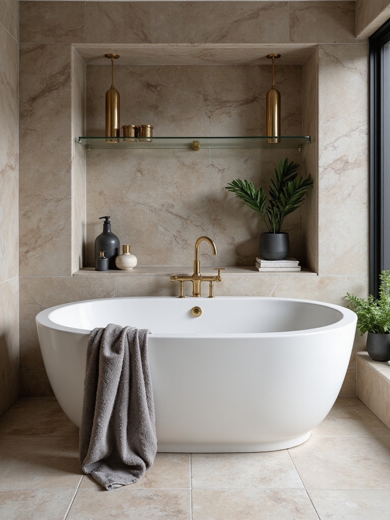 calm cozy bathtub corner