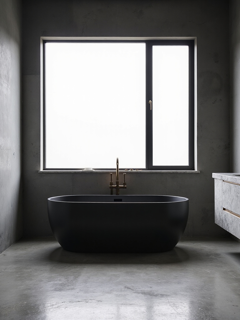 calm gray bathroom foundation