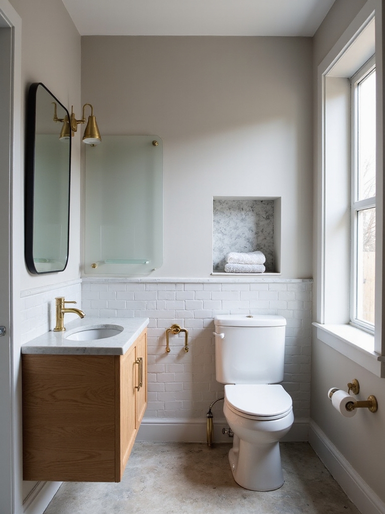 calm spacious bathroom design