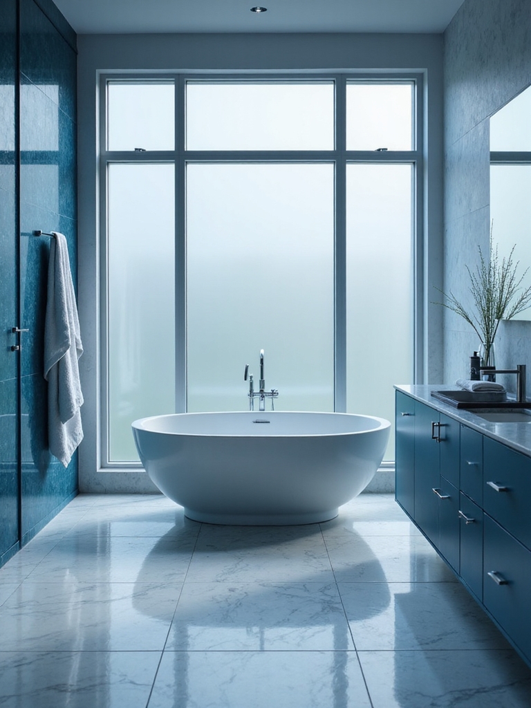 calming blue bathroom designs