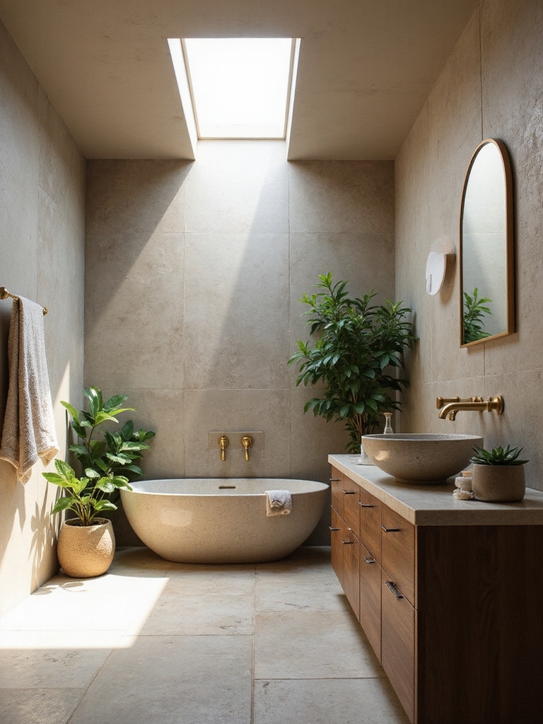 calming spa style bathroom design