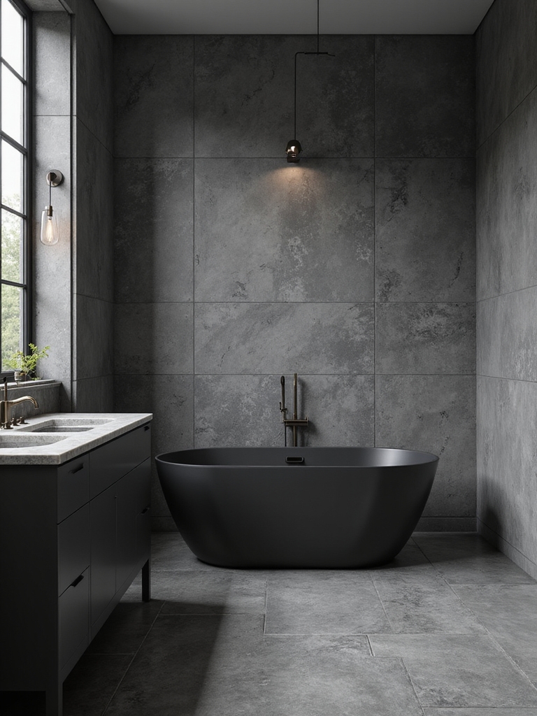 charcoal accents enhance elegance