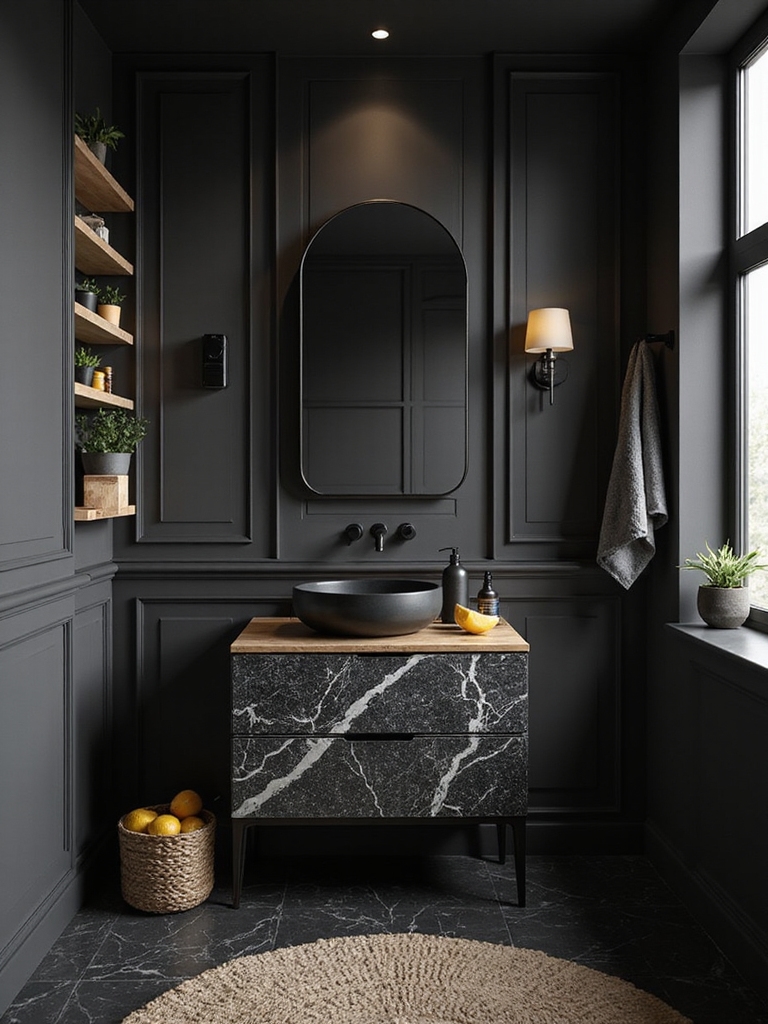 charcoal elegance meets citrus