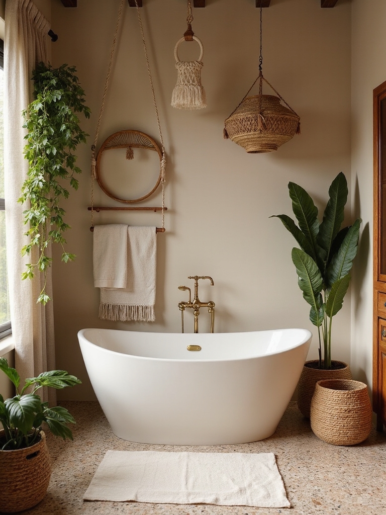 chic and relaxed bathroom decor