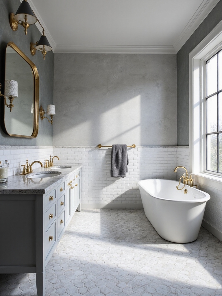 chic black and white bathrooms
