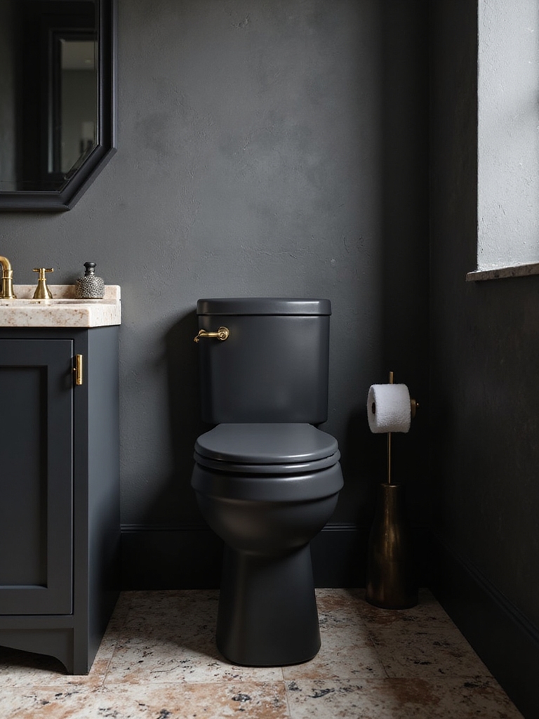 chic black bathroom designs