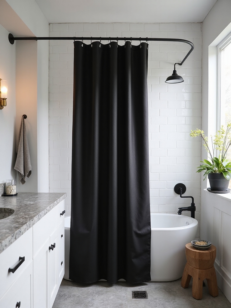 chic contrast for luxurious bathrooms