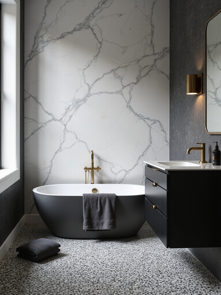 chic monochrome bathroom designs
