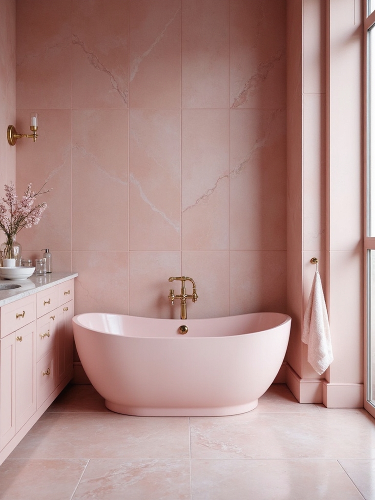 chic pink bathroom designs