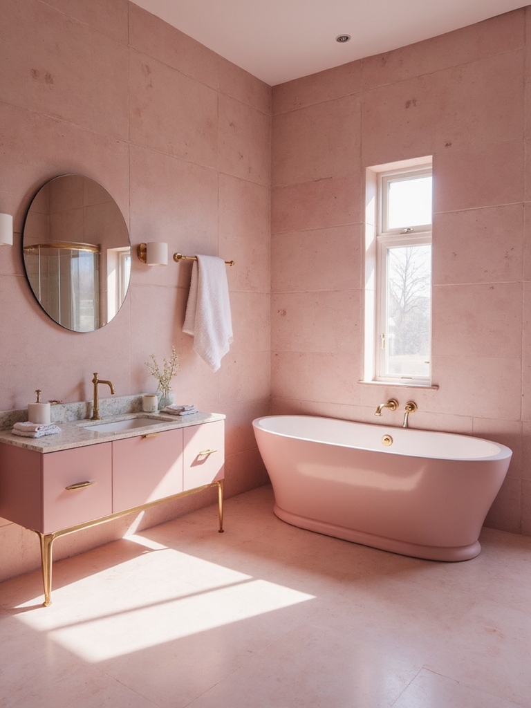 chic pink bathroom retreat