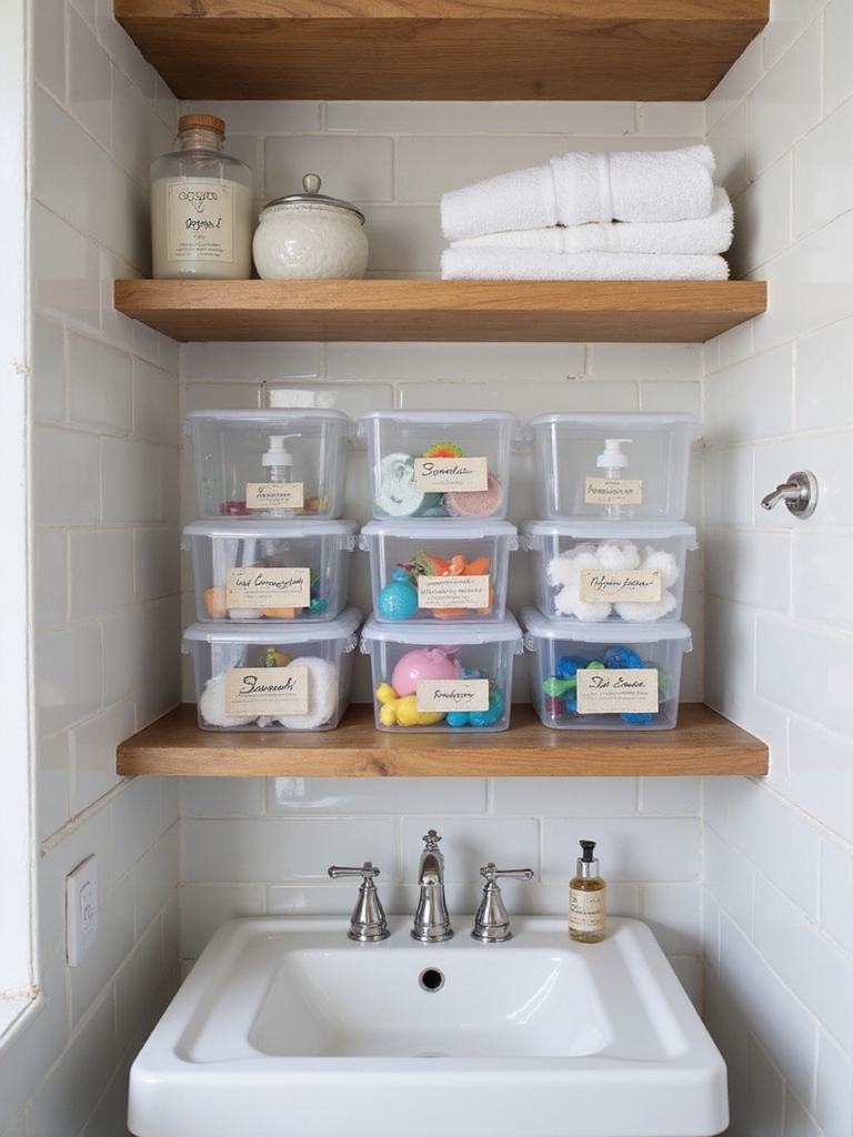 clear bins organized efficiency