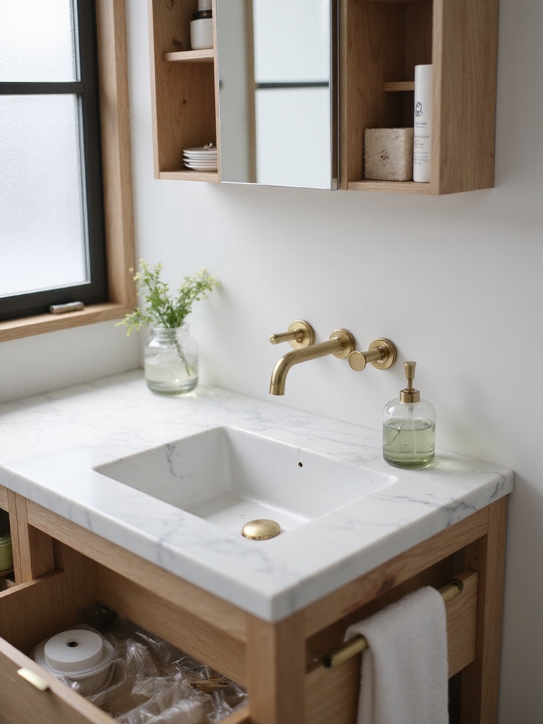 clever concealed bathroom storage