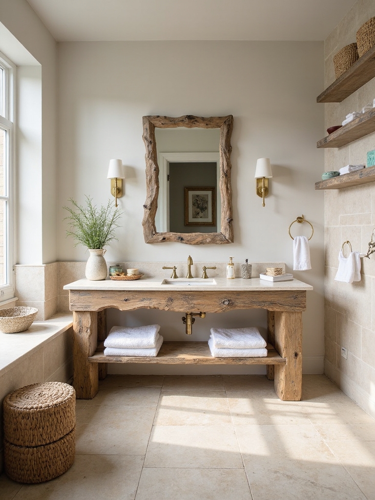 coastal farmhouse bathroom decor