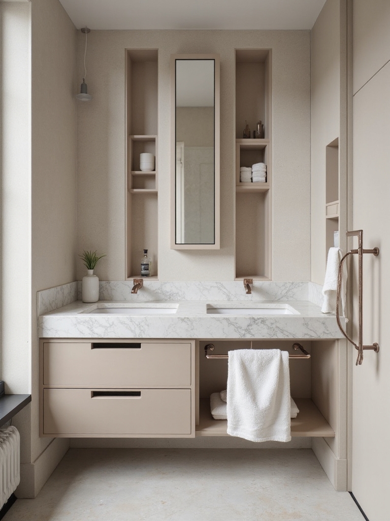 concealed storage enhances simplicity