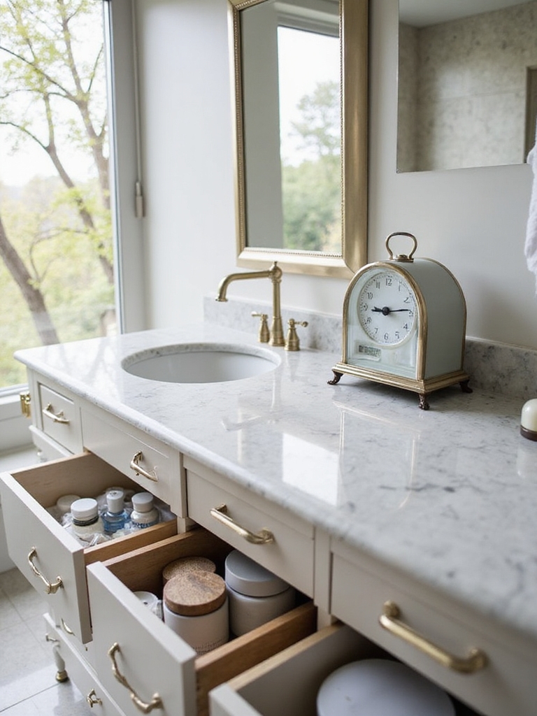 declutter vanity for organization