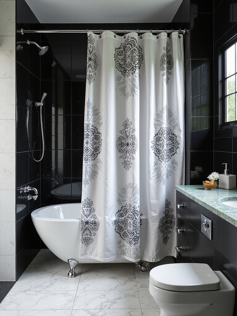dramatic monochrome bathroom designs