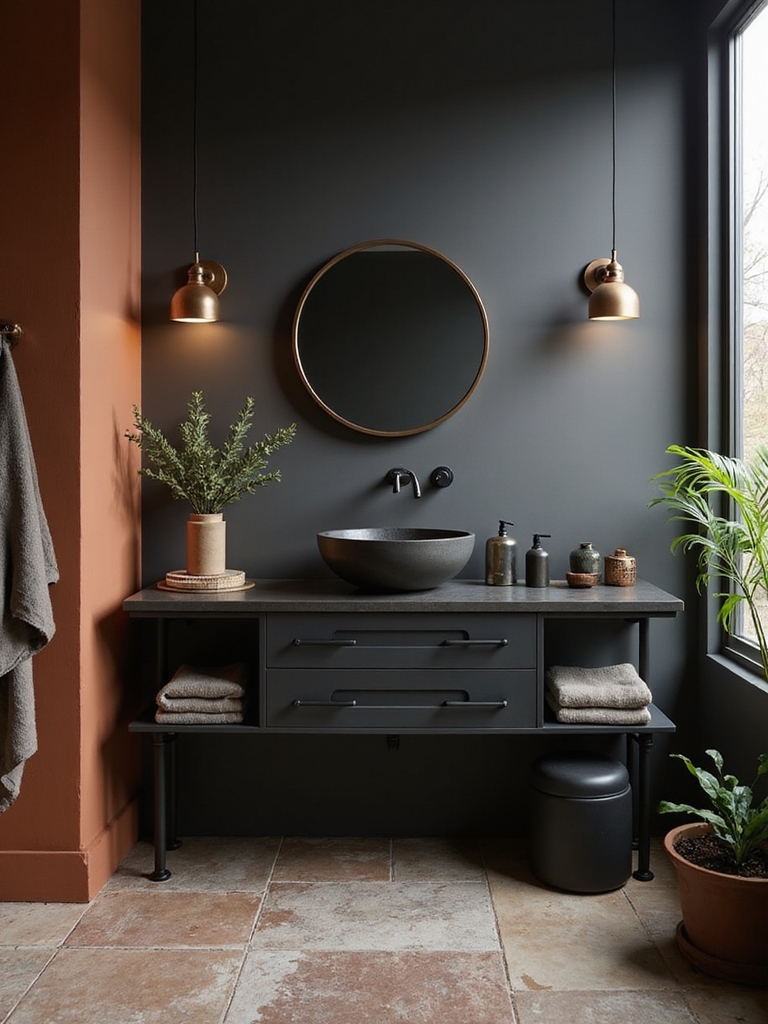 earthy black and brown decor