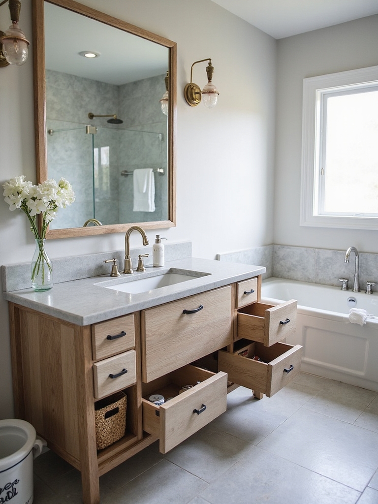 efficient bathroom routine organization