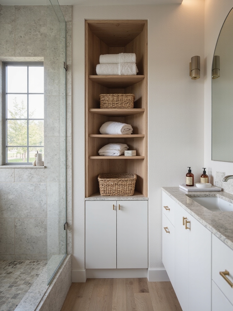 efficient corner shelf organization