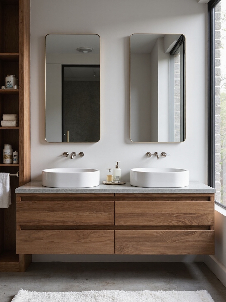 efficient shared bathroom storage