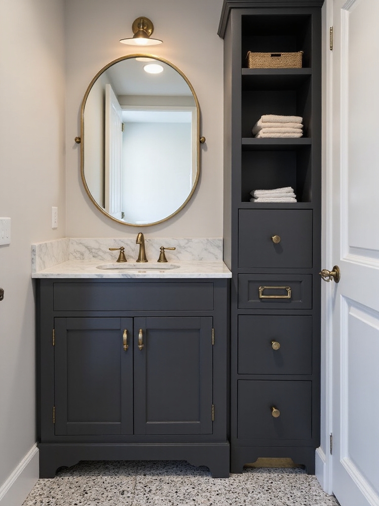 efficient slim storage vanities