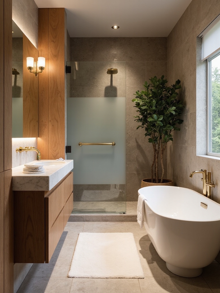 efficient spacious bath layouts