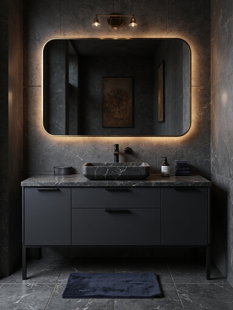 elegant black bathroom designs