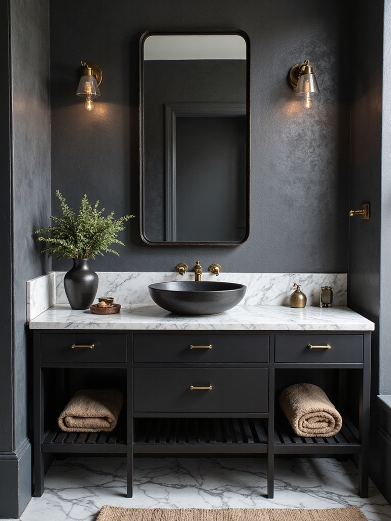 elegant black vanity selection