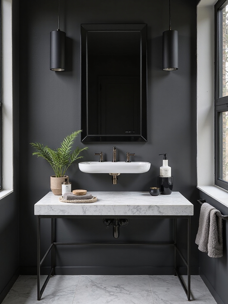 elegant charcoal accent ideas