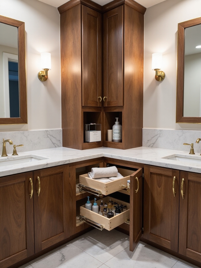 elegant corner storage solutions