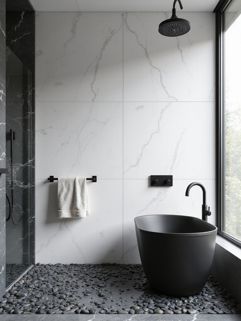 elegant monochrome shower designs
