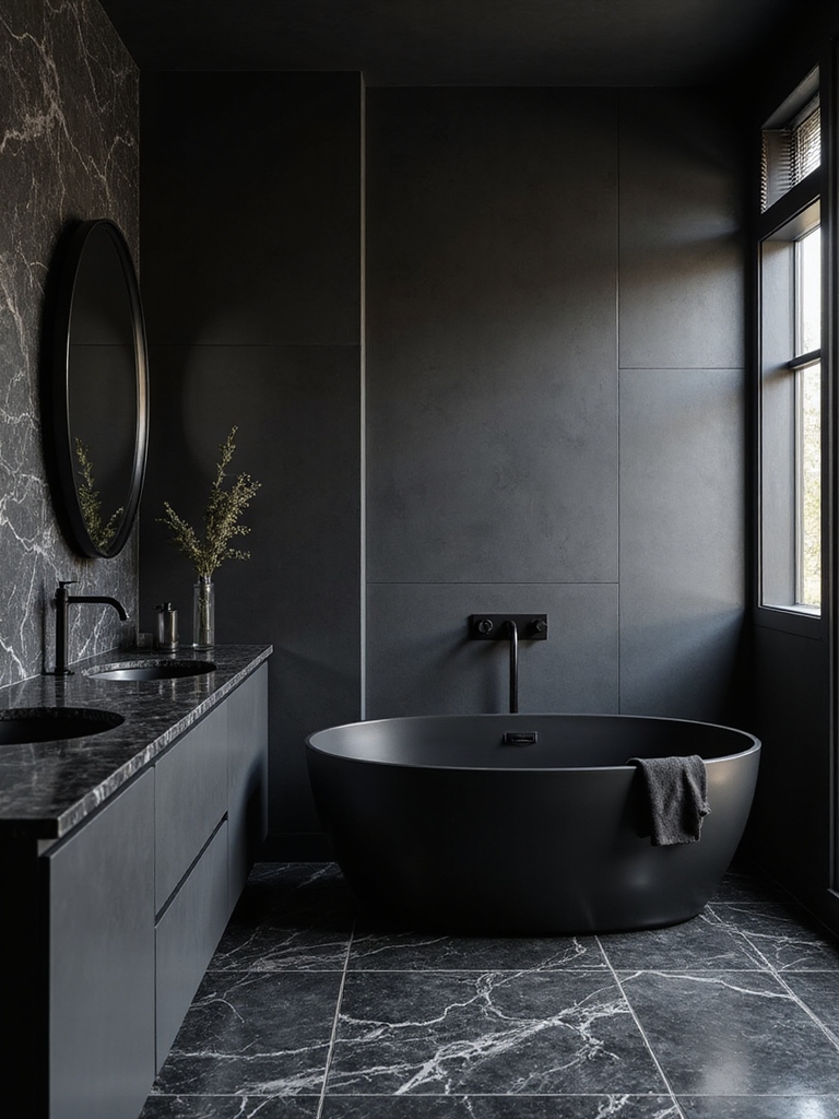 elegant texture combinations for bathrooms
