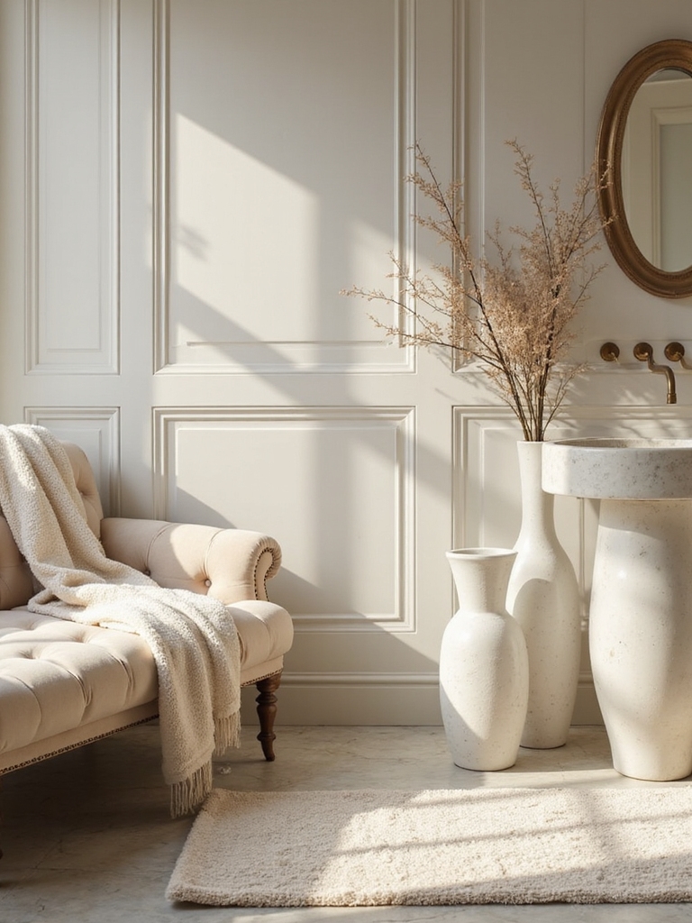 elevate bathroom with textiles