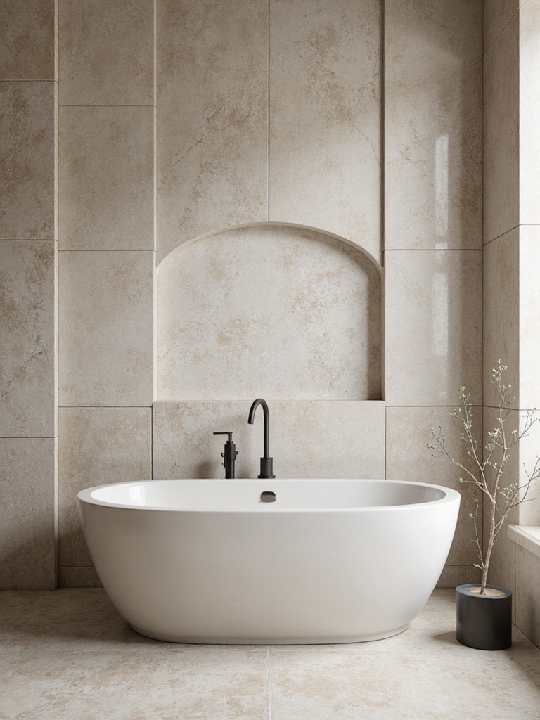elevate bathroom with textures