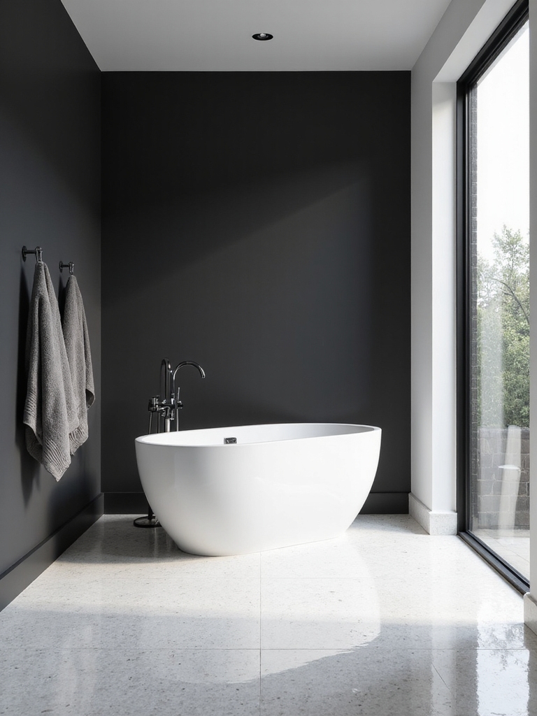 elevate black and white bathrooms