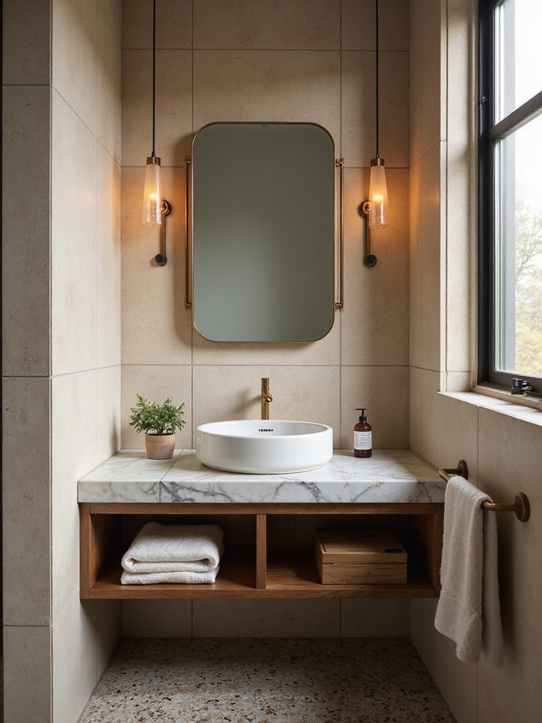 elevated half bath design