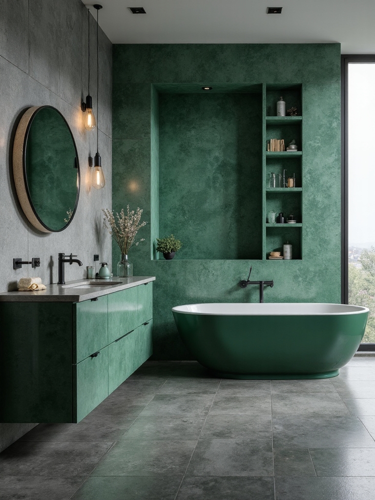 emerald and charcoal harmony