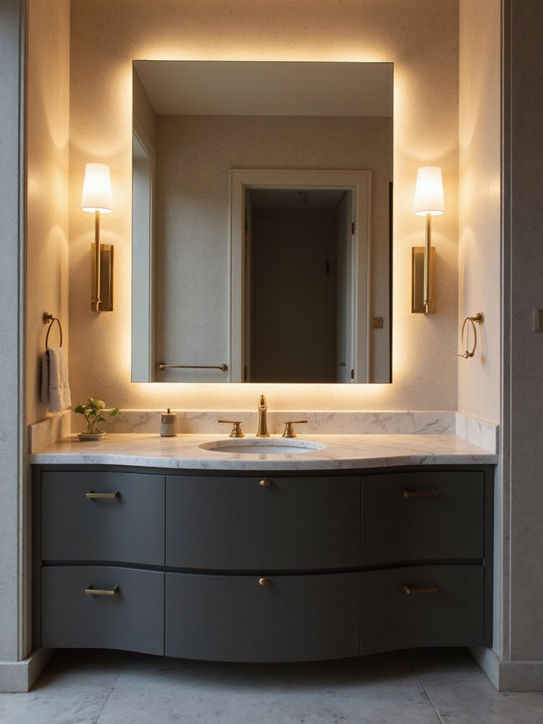 flattering diffuse mirror lighting