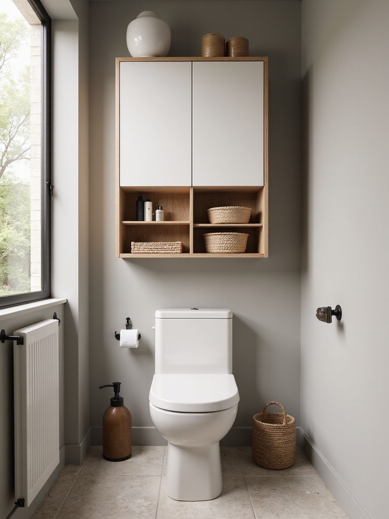functional over the toilet storage