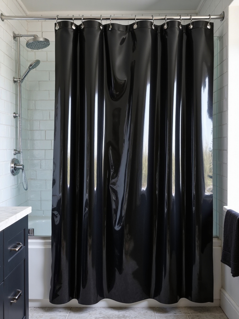 glossy black modern aesthetic