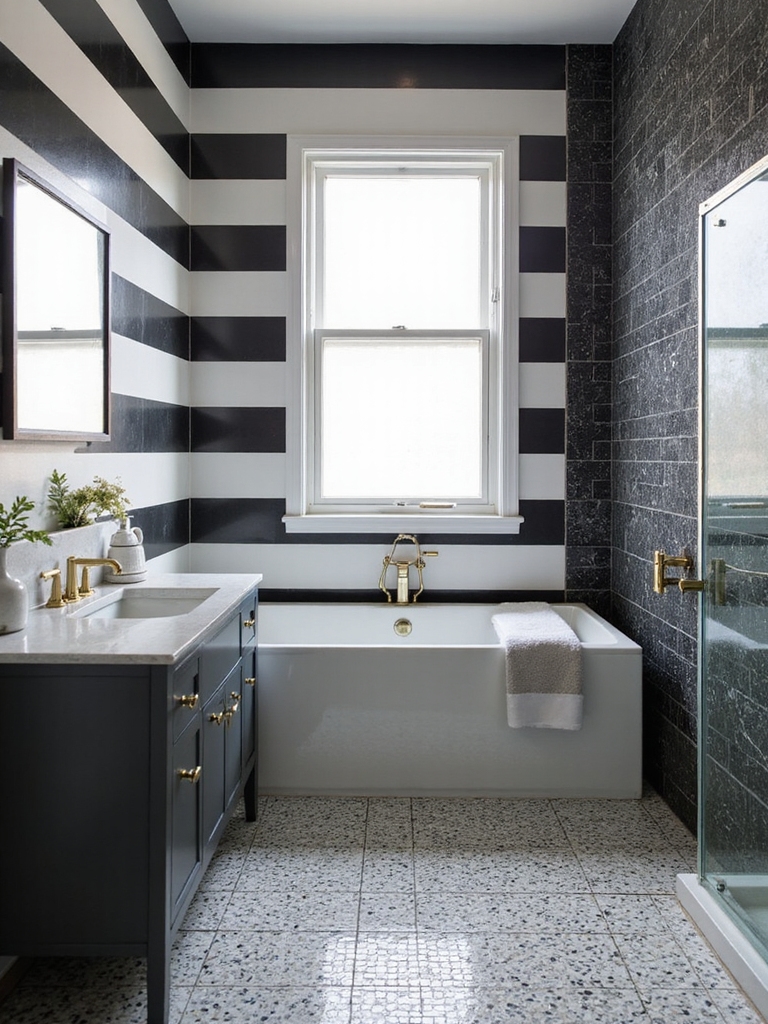 graphic stripes enhance space