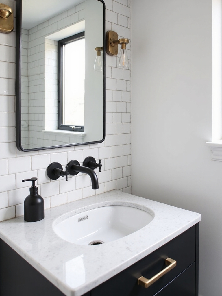 high contrast luxury bathroom design