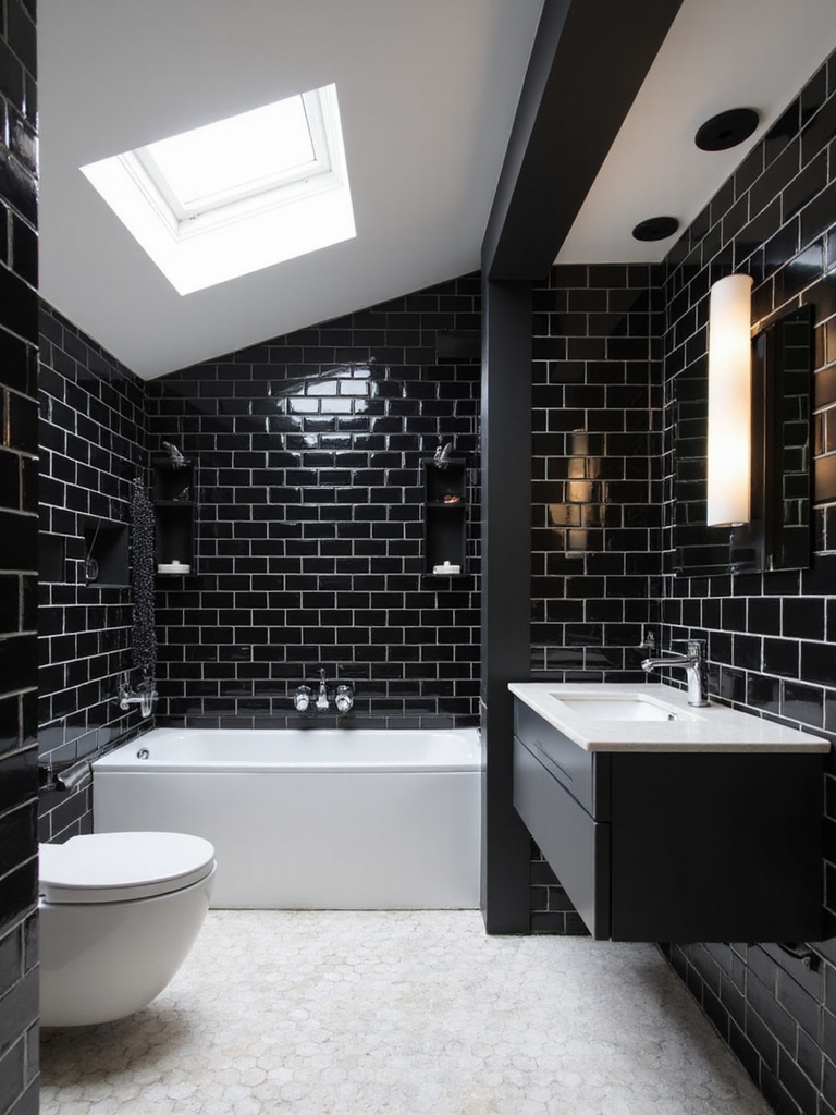 high contrast tile design ideas
