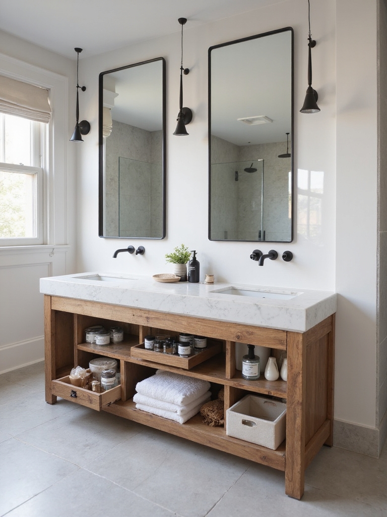 identify bathroom clutter solutions